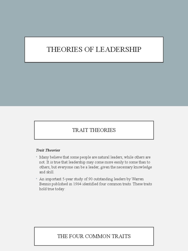 Leadership Theories Explained | PDF | Leadership | Transformational ...