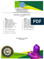 Grade 10 Amethyts: Department of Education