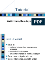 Java Tutorial: Write Once, Run Anywhere