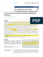 Green Biomimetic Synthesis of Ag-TiO2