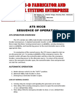 Ats MCCB Sequence of Operation