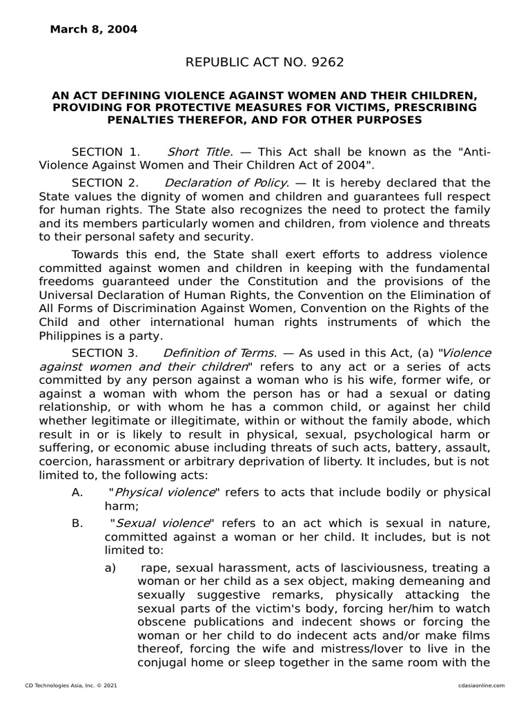 Anti-Violence Against Women | PDF | Restraining Order | Violence