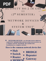 Activity No.2 in Css 1 1 (2 Semester) "Network Devices & System Unit"