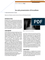Pneumonia As The Sole Presentation of Brucellosis: F. A - E K. K