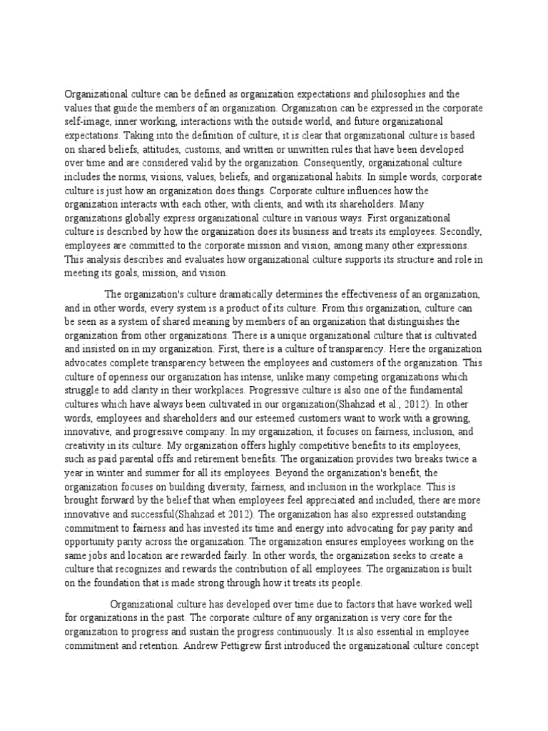 Organization Culture & Structure - Edited.edited | PDF | Organizational ...