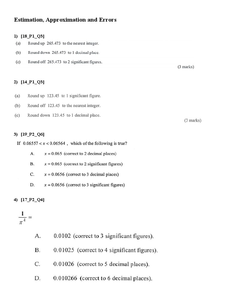 DSE - Estimation, Approximation and Errors | PDF