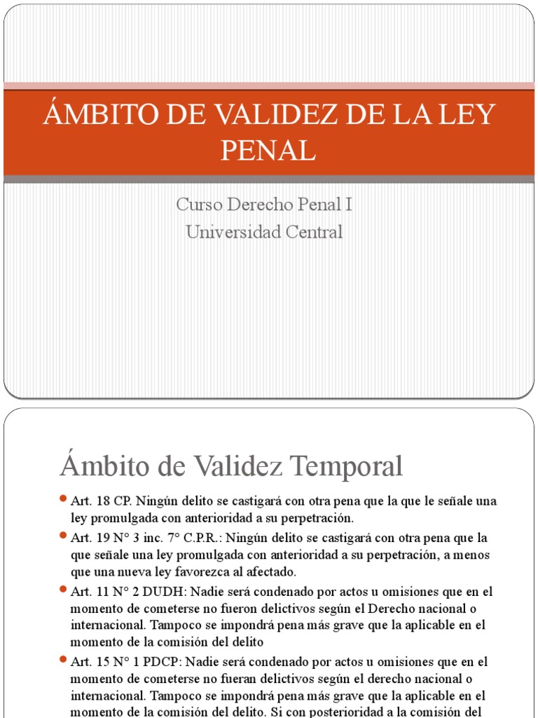 Ámbito de Validez de La Ley Penal
