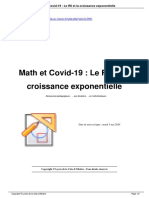 Math Et Covid 19 Le R0 Et La Croissance Exponentielle - A2881