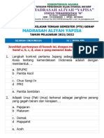 Soal PTS Sejarah Indonesia Kelas Xi Iis-Mipa 2022 - Ma