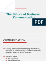 The Nature of Business Communication