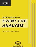 Event Log Analysis: Introduction To