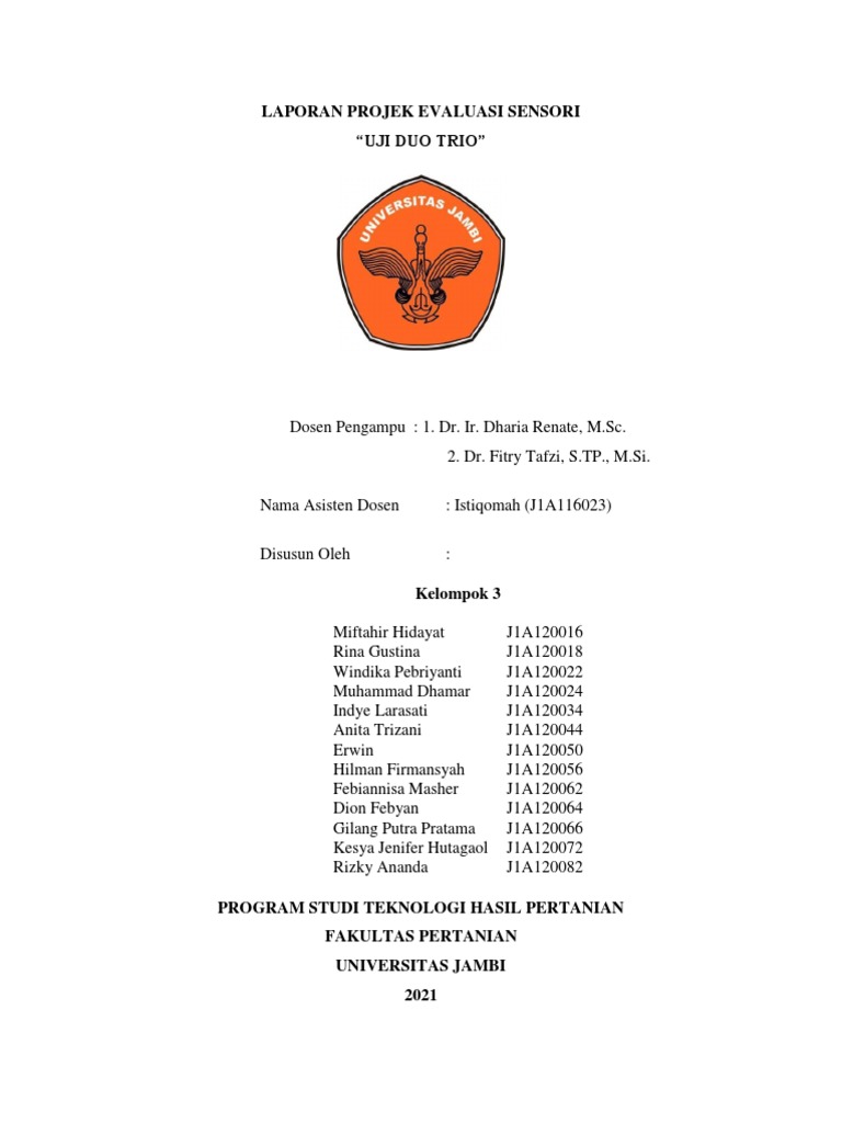 Laporan UJI DUO TRIO Kelompok 3 R2 | PDF