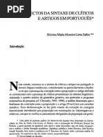 Aspectos Dos Cliticos e Artigos