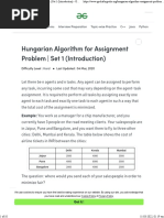 Hungarian Algorithm For Assignment Problem - Set 1 (Introduction)