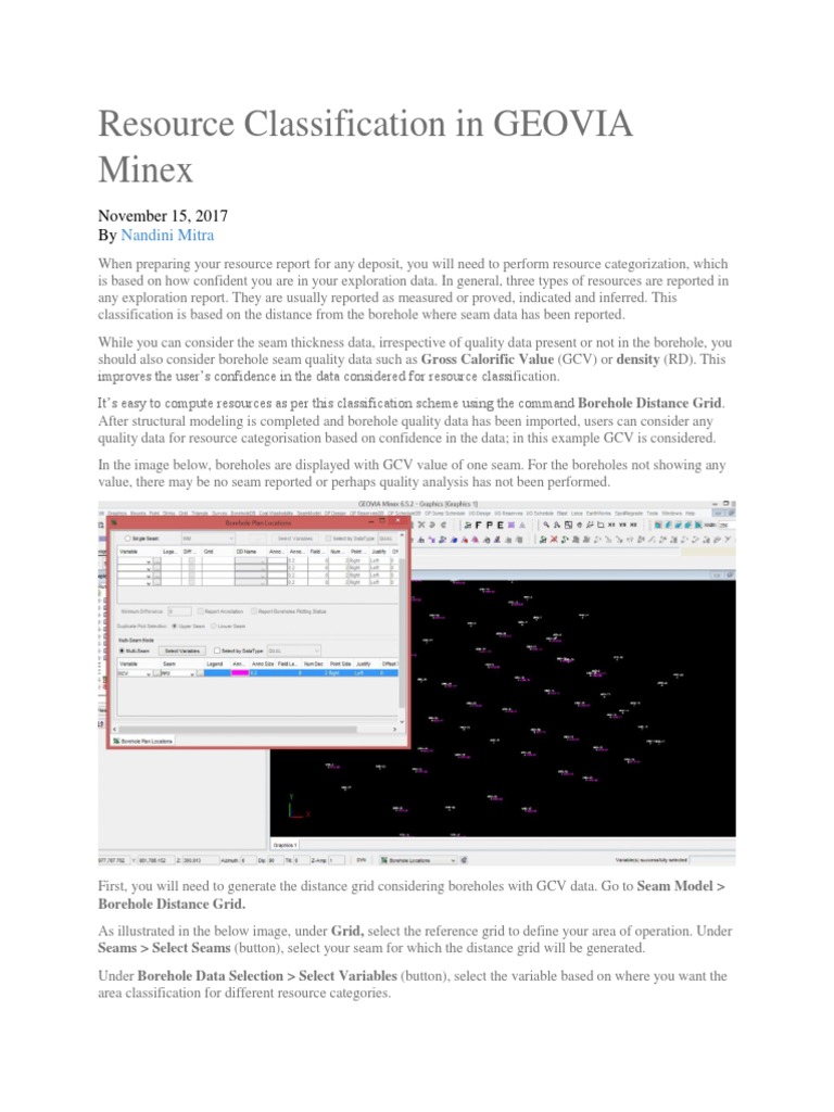 Resource Classification in GEOVIA Minex | PDF | Applied Mathematics