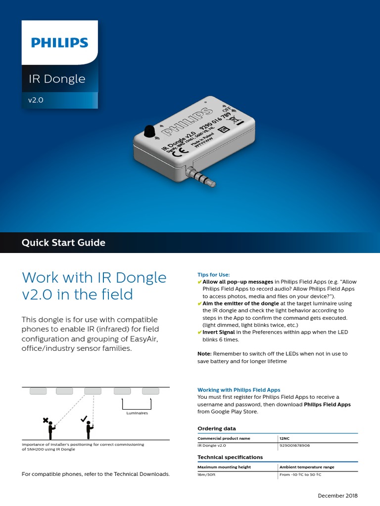 IR Dongle User Guide v2.0 | PDF