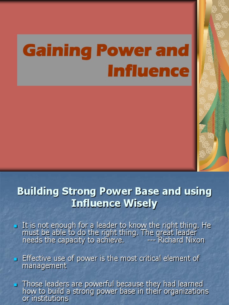 Strategies for Gaining Power | PDF | Power (Social And Political ...