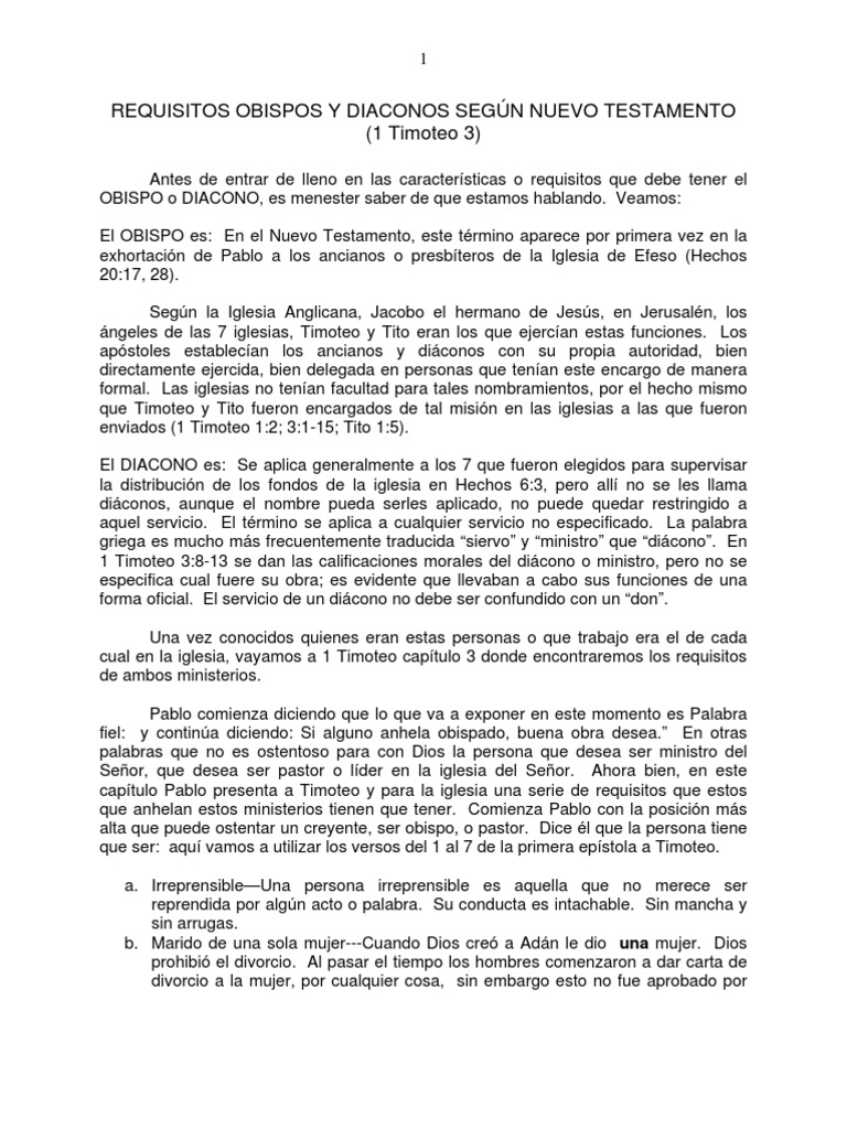 Requisitos diaconos pdf pdf di cono pablo el ap stol