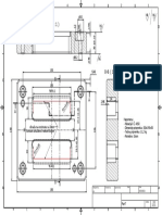 Machine part technical drawing dimensions