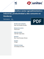 Cuadro Comparativo Sector Agroalimentario e Industrial, Productividad y Alto Consumo en Honduras