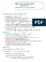 Série N°1 (Equations À Coefficients Complexes