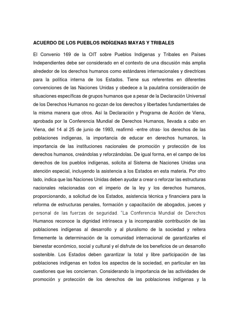 Derechos de Pueblos Indígenas en Guatemala | PDF | Discriminación ...