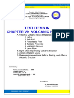 Test Items - Chapter 6-Volcanic Hazards
