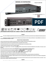 Manual de instruções amplificador 2 canais 300W