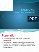 Sampling:: Concepts and Terminology
