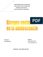 MAPA CONCEPTUAL RIESGOS SOCIALES EN LA ADOLESCENCIA