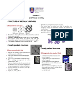 Chemistry (CHM 141) : Tutorial 6 (Chapter 6: Crystal)