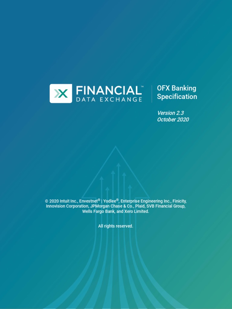 OFX Banking Specification v2.3 PDF Financial Transaction Payments