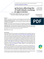 Establishing Factors A Ffecting The Tax Morale of Individuals Working in The Gig Economy