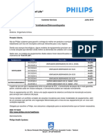 Comunicado Philips sobre fim de linha de ventiladores e eletrocardiografos