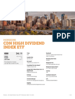 CDN High Dividend Index Etf: Horizons