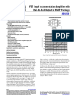 JFET Input Instrumentation Amplifier With Rail-to-Rail Output in MSOP Package