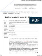 Revisar Envio Do Teste A2 ALC - Álgebra Linear ...