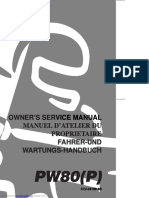 Owner'S Ser Manuel D'Atelier Du Proprietaire Fahrer-Und Wartungs-Handbuch