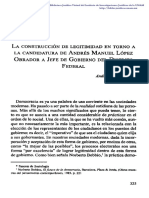 Fragmento de Libro de La UNAM Sobre La Candidatura de AMLO en El Año 2000