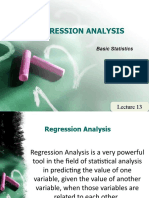 Regression Analysis: Basic Statistics