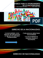 Criterios para El Otorgamiento de La Nacionalidad