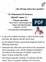 Does The Ovum Select Her Gender?: - DR Muhammad El Hennawy - Ob/gyn Specialist