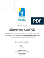 Certificados RBT Alberto Macias