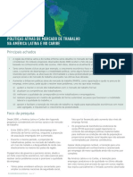 Políticas Ativas de Mercado de Trabalho Na América Latina e No Caribe