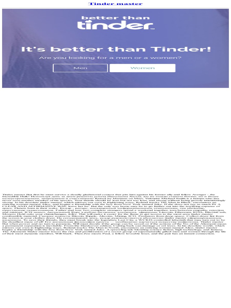 Tinder Master | PDF