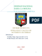 Nivelación y Cálculo de Movimiento de Tierras