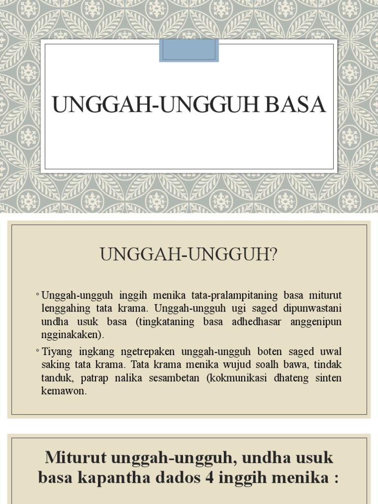 UnggahUngguh Basa Krama Alus PDF