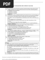 Law On Obligations and Contracts Quiz Bee Round 1 Easy