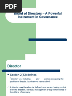 Board of Directors - A Powerful Instrument in Governance