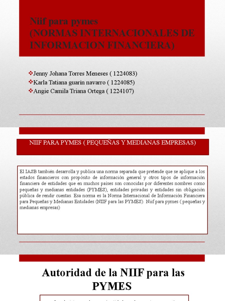 NIIF para PYMES en América Latina | PDF | normas internacionales de ...